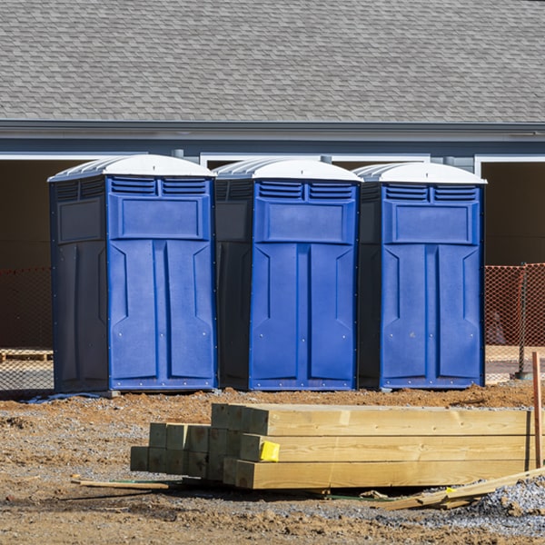 what is the expected delivery and pickup timeframe for the porta potties in Concord